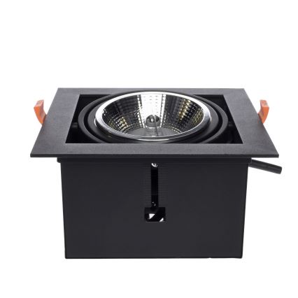 Padziļinājuma gaismeklis PLAZA AR111 1xGU10/12W/230V melns