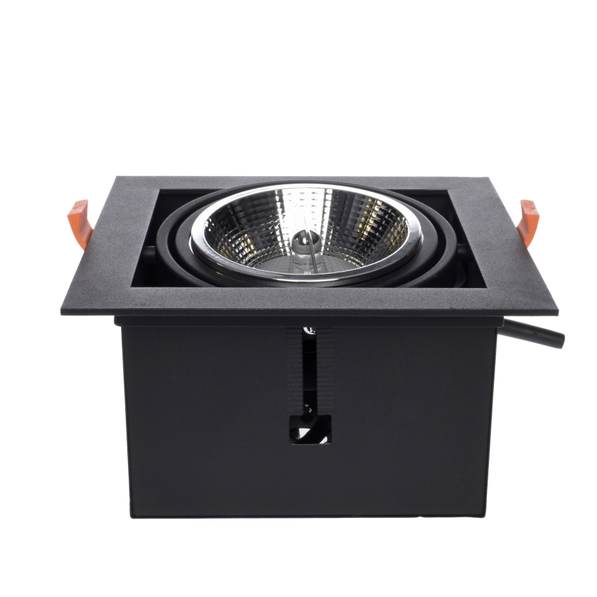 Padziļinājuma gaismeklis PLAZA AR111 1xGU10/12W/230V melns
