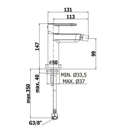 Paffoni - Bidē jaucējkrāns CANDY spīdīgs hroms
