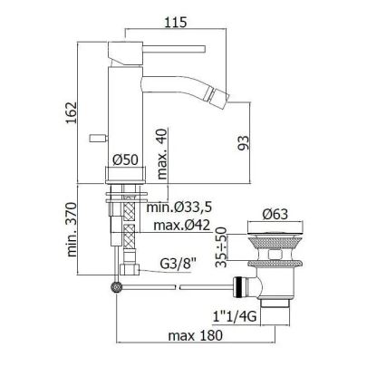 Paffoni - Bidē jaucējkrāns LIGHT spīdīgs hroms