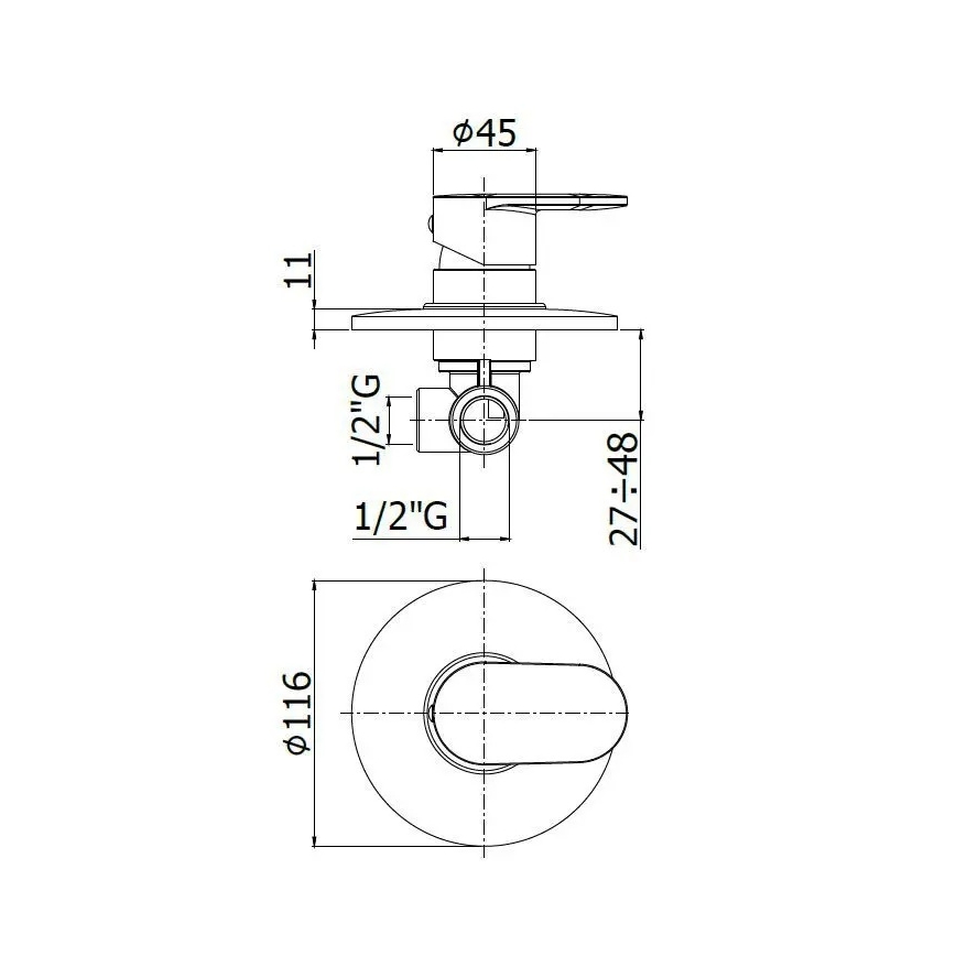 Paffoni - Dušas jaucējkrāns CANDY spīdīgs hroms