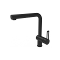 Paffoni - Izlietnes jaucējkrāns ar izvelkamu izsmidzinātāju RINGO 29,2 cm melns