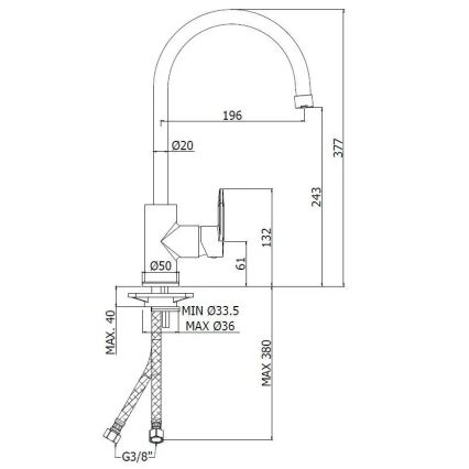 Paffoni - Izlietnes jaucējkrāns CANDY spīdīgs hroms