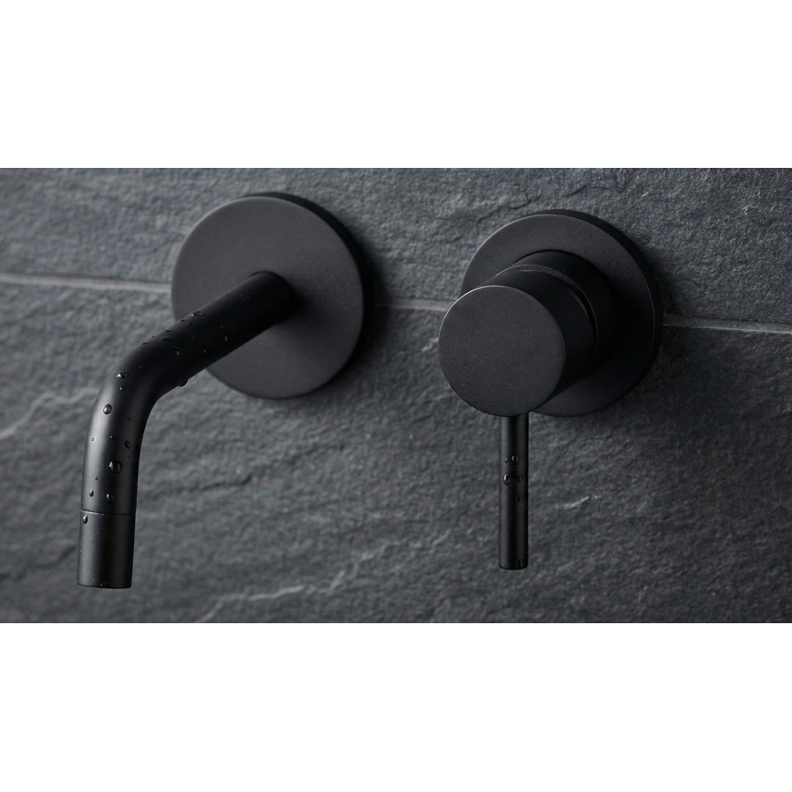 Paffoni - izlietnes jaucējkrāns iebūvētai instalācijai LIGHT, melns