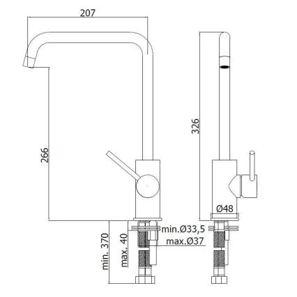 Paffoni - izlietnes jaucējkrāns LIGHT, 32,6 cm, spīdīgs hroms
