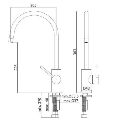 Paffoni - Izlietnes jaucējkrāns LIGHT 36,3 cm spīdīgs hroms