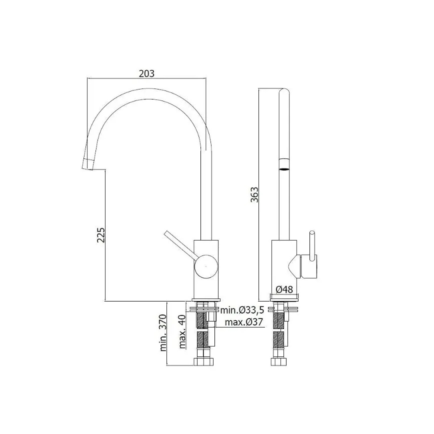 Paffoni - Izlietnes jaucējkrāns LIGHT 36,3 cm spīdīgs hroms