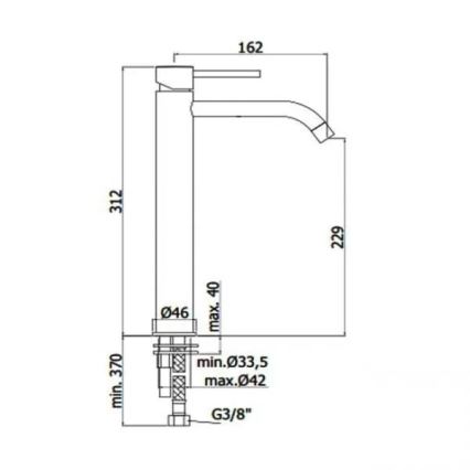 Paffoni - izlietnes jaucējkrāns LIGHT EXCLUSIVE, matēta zelta apdare