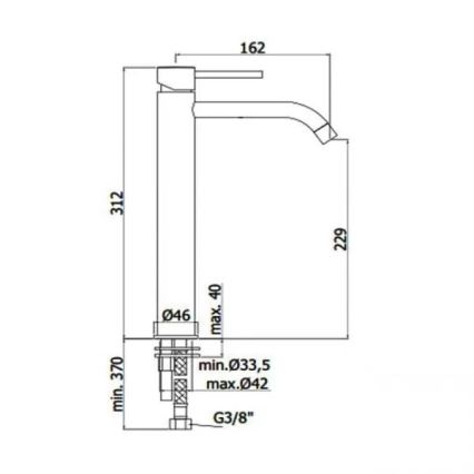 Paffoni - izlietnes jaucējkrāns LIGHT, melns