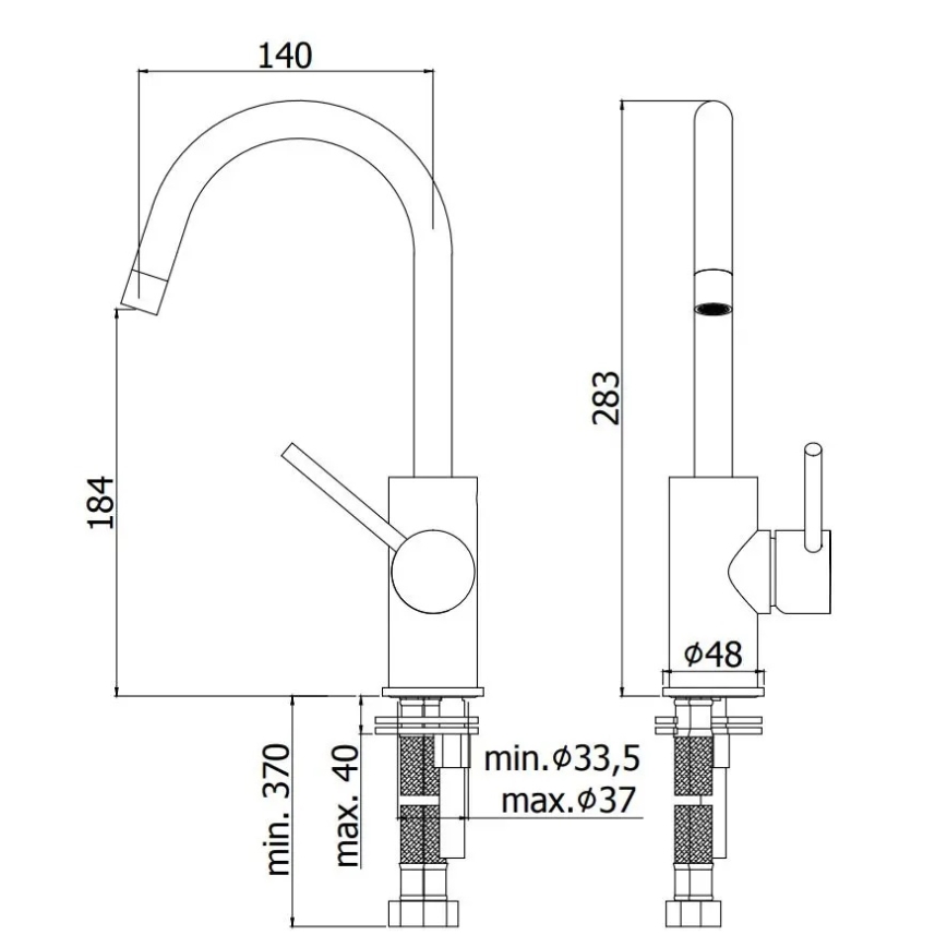 Paffoni - Izlietnes jaucējkrāns LIGHT melns