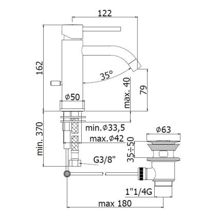 Paffoni - izlietnes jaucējkrāns + noteka LIGHT balts