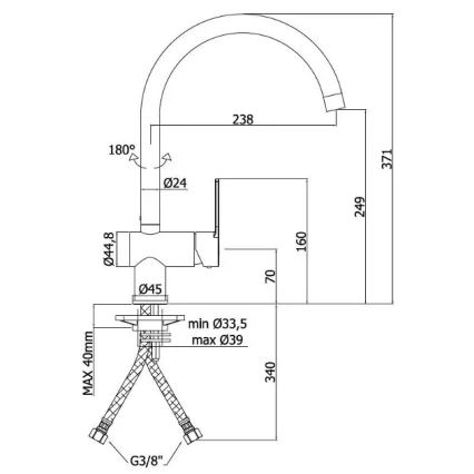 Paffoni - Izlietnes jaucējkrāns RINGO, spīdīgs hroms