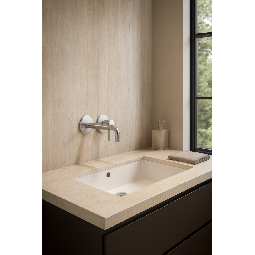 Paffoni - izlietnes jaucējkrāns slēptai uzstādīšanai LIGHT, nerūsējošā tērauda apdare