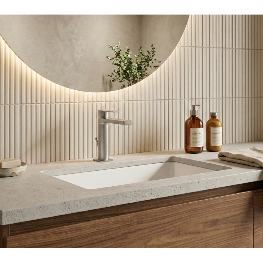 Paffoni - izlietnes jaucējkrāns TANGO ar aizbīdni, no nerūsējošā tērauda