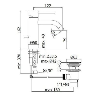 Paffoni - LIGHT izlietnes jaucējkrāns, melns