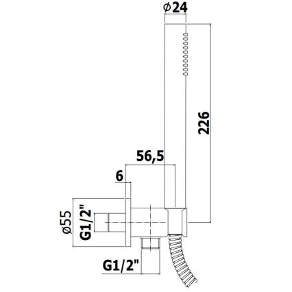 Paffoni - ROUND dušas komplekts, matēts melns