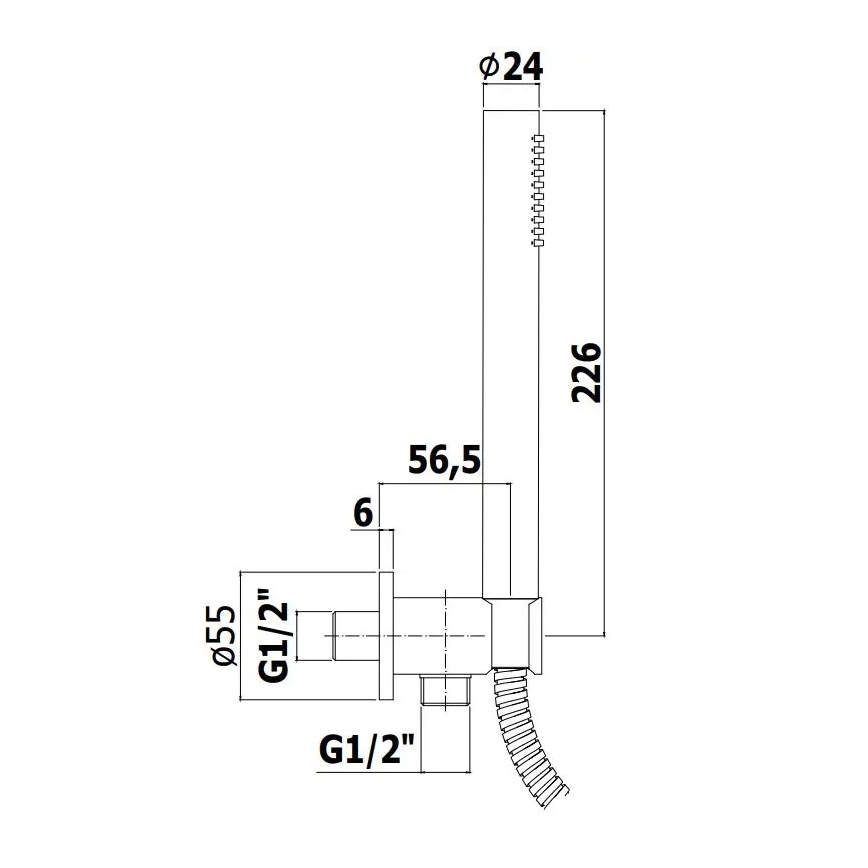 Paffoni - ROUND dušas komplekts, matēts melns