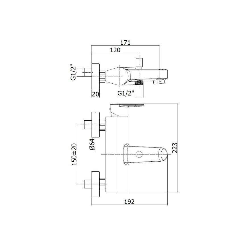 Paffoni - Vannas jaucējkrāns CANDY spīdīgs hroms