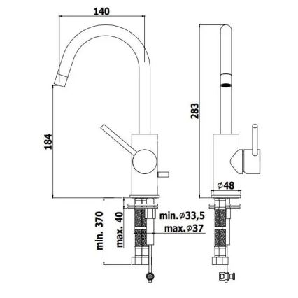 Paffoni - zelta izlietnes jaucējkrāns LIGHT