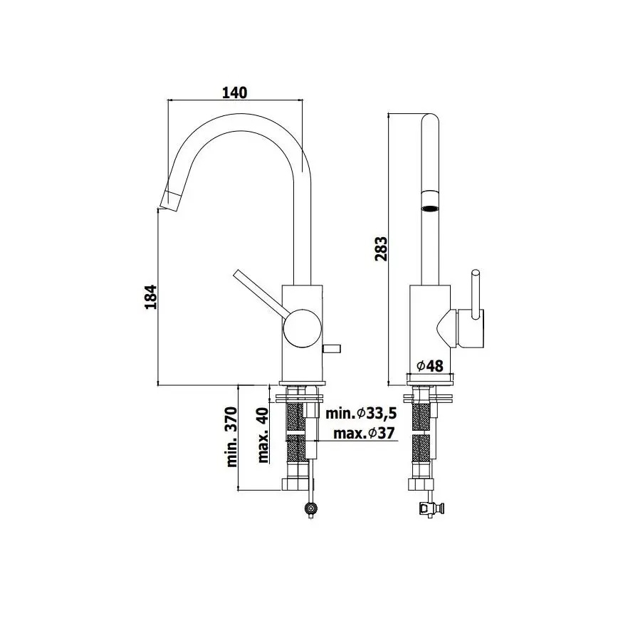 Paffoni - zelta izlietnes jaucējkrāns LIGHT