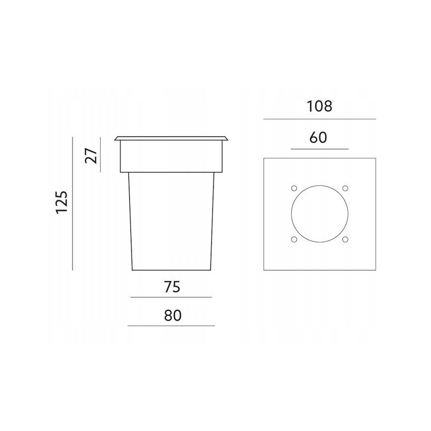 Pagalma lampa ENTRADA1 1xGU10/50W/230V IP65