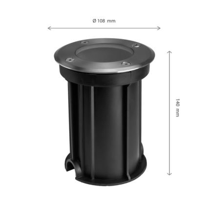 Pagalma lampa LUKKA CONNECT 1xGU10/4W/230V IP67 matēts hroms apaļa