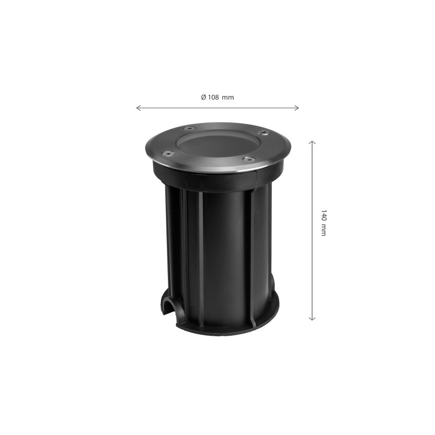 Pagalma lampa LUKKA CONNECT 1xGU10/4W/230V IP67 matēts hroms apaļa
