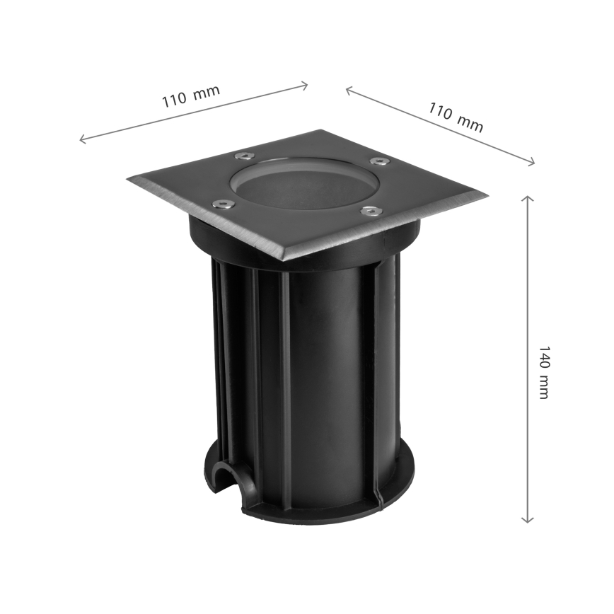 Pagalma lampa LUKKA CONNECT 1xGU10/4W/230V IP67 matēts hroms leņķa