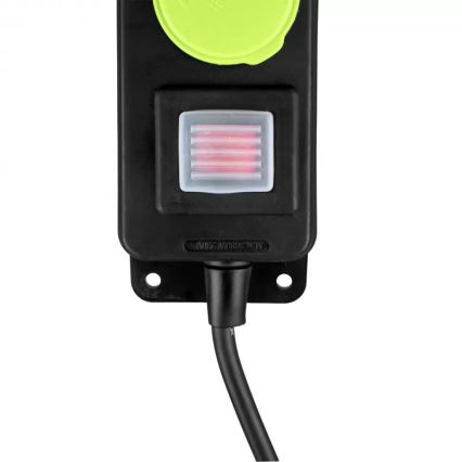 Pagarināmais kabelis ar slēdzi, 3 ligzdas, 10 m, IP44