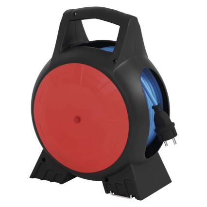 Pagarināmais kabelis uz spoles 3Z 20m sarkans/melns IP44