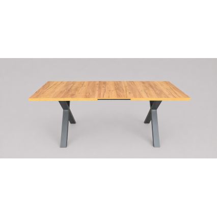 Pagarināms ēdamgalds DOMO 150/190x80 cm craft ozols/melns