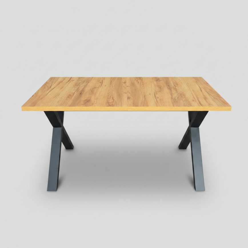 Pagarināms ēdamgalds DOMO 150/190x80 cm craft ozols/melns
