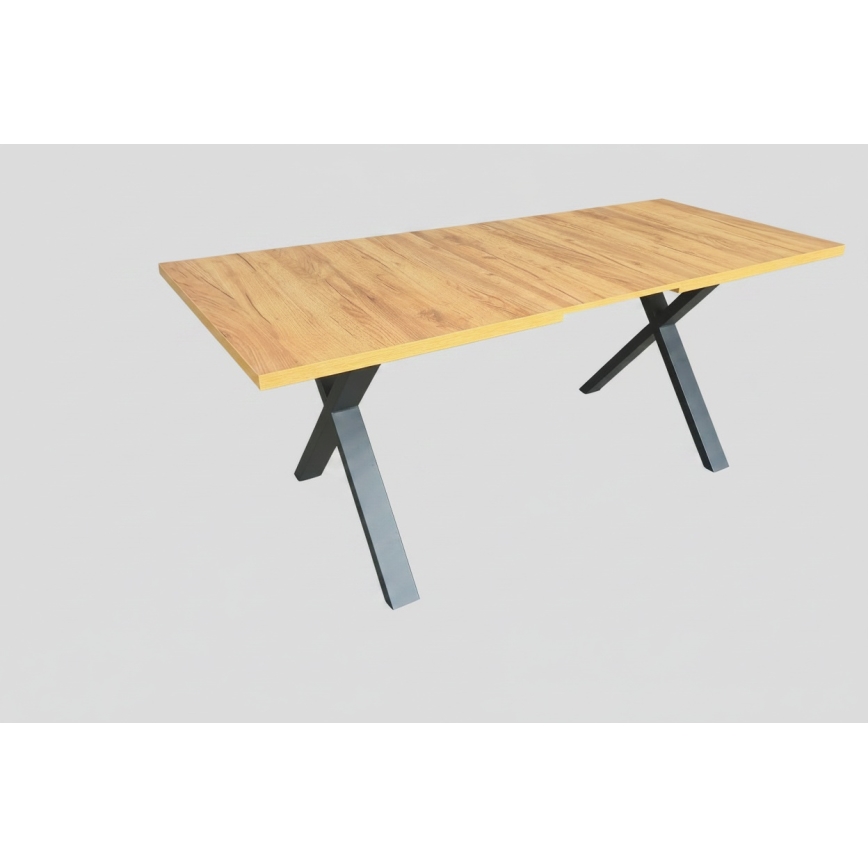 Pagarināms ēdamgalds DOMO 150/190x80 cm craft ozols/melns