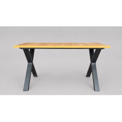 Pagarināms ēdamgalds DOMO 150/190x80 cm craft ozols/melns