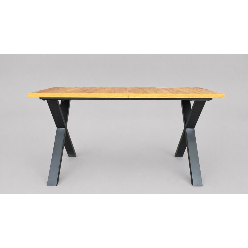 Pagarināms ēdamgalds DOMO 150/190x80 cm craft ozols/melns