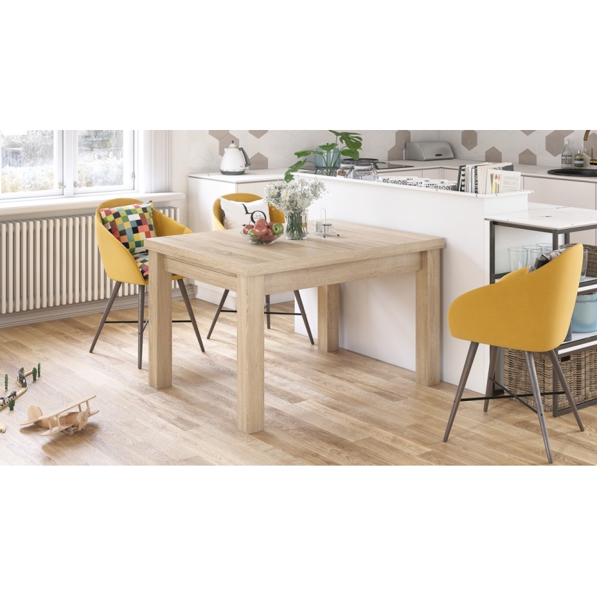 Pagarināms ēdamgalds RALF, Sonoma ozols — vietu 12 personām