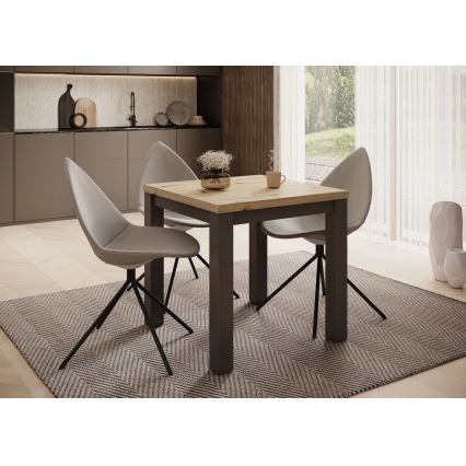 Pagarināms ēdamgalds ZARO 80/160x80 cm ozols artisan/melns