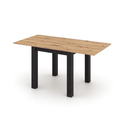 Pagarināms ēdamgalds ZARO 80/160x80 cm ozols artisan/melns