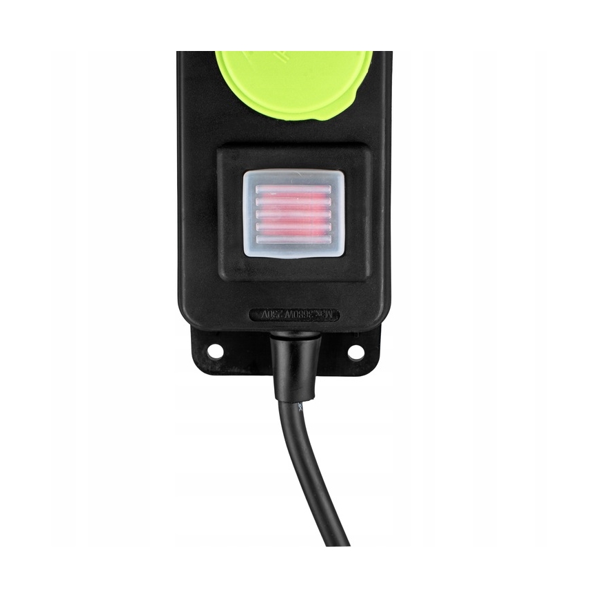 Pagarināšanas kabelis ar slēdzi, 3 kontaktligzdas, 20m, IP44