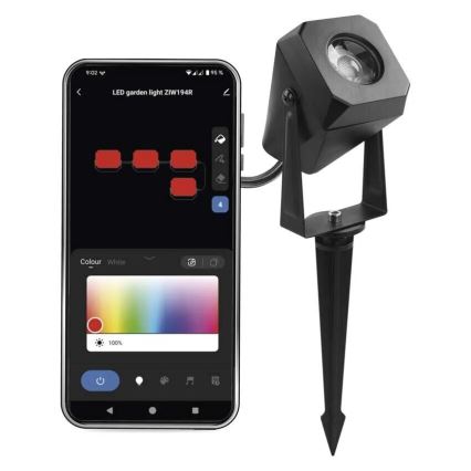 LED RGBIC Aptumšojama āra lampa GoSmart - paplašinājums LED/1,5W/230V 3000-6500K IP65 Wi-Fi Tuya