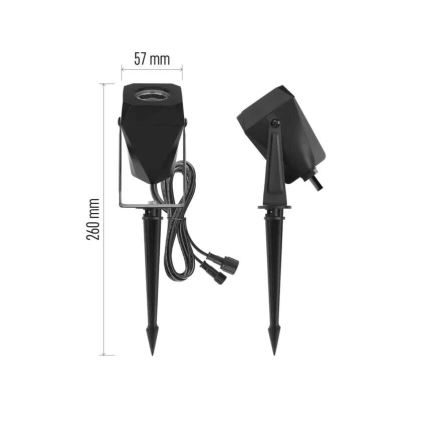 LED RGBIC Aptumšojama āra lampa GoSmart - paplašinājums LED/1,5W/230V 3000-6500K IP65 Wi-Fi Tuya