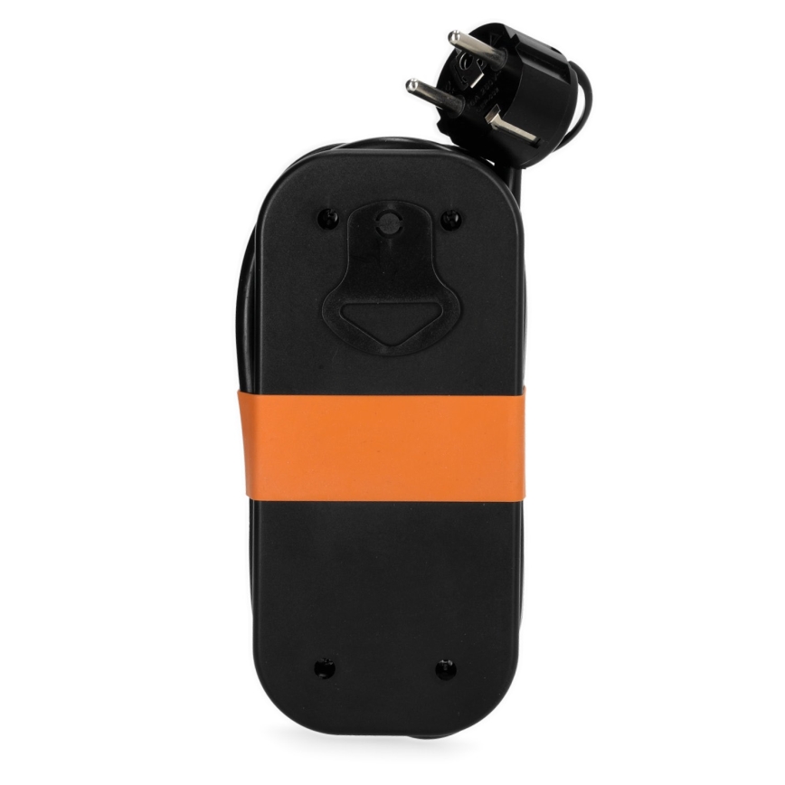 Pagarinātāja vads 2Z + 2xUSB 1,4 m melna