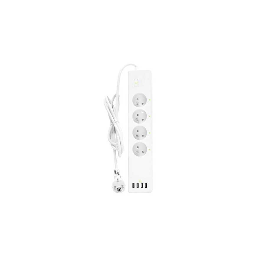 Pagarinātāja vads ar slēdzi SMART 1,8 m 4Z + 4xUSB Wi-Fi Tuya