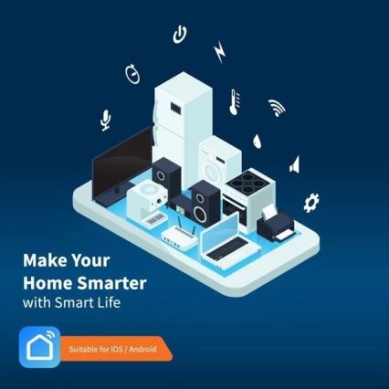 Pagarinātāja vads ar slēdzi SMART 1,8 m 4Z + 4xUSB Wi-Fi Tuya