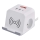 Pagarinātāja vads kubs ar bezvadu lādētāju QI 2Z +2xUSB-A+1xUSB-C 2m balta
