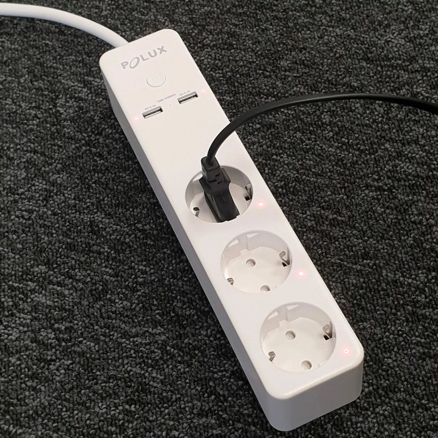Pagarinātāja vads SMART ar slēdzi 1,5m + 2xUSB/Wi-Fi Tuya SCHUKO