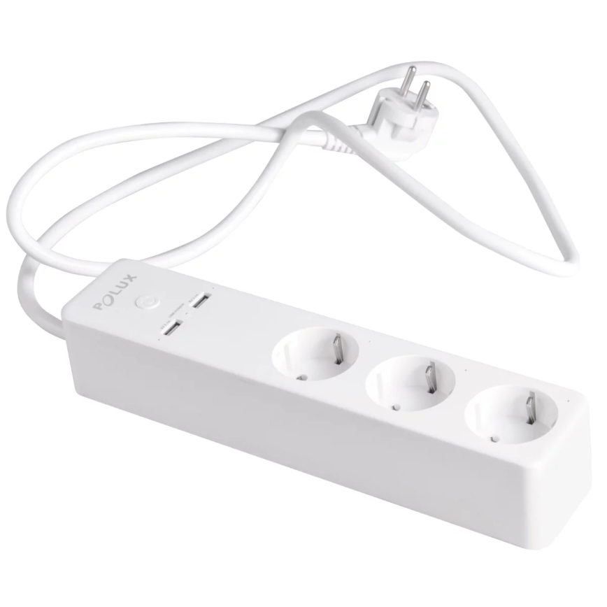 Pagarinātāja vads SMART ar slēdzi 1,5m + 2xUSB/Wi-Fi Tuya SCHUKO