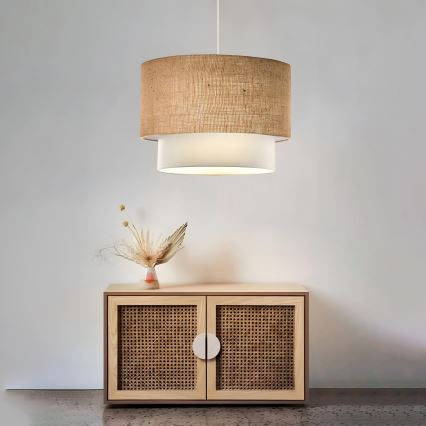 Pakabināms gaismeklis AYD 1xE27/15W/230V bēšs/balts