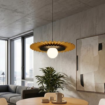 Pakaramā griestu lampa UMBRA uz vada, 1xG9/8W/230V, melna/oranžā