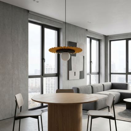Pakaramā griestu lampa UMBRA uz vada, 1xG9/8W/230V, melna/oranžā